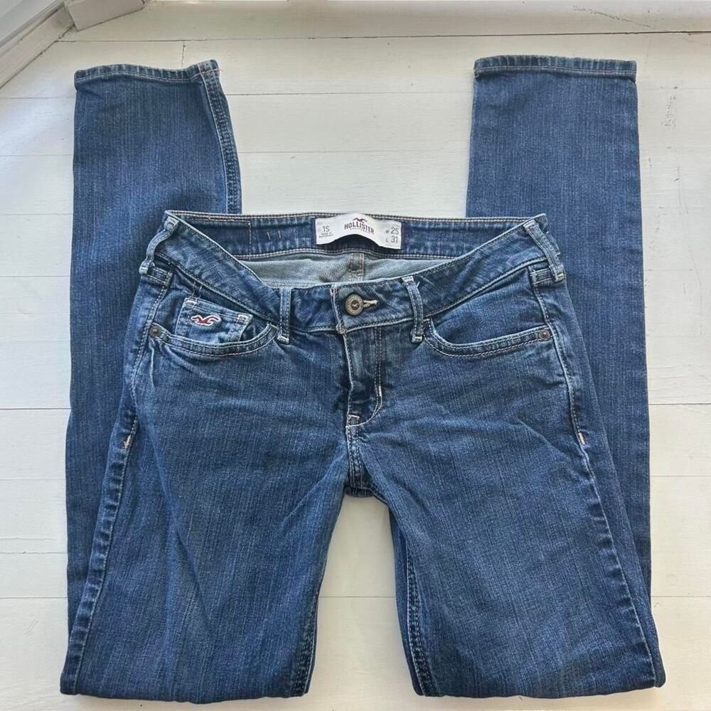 Hollister-co Women's Blue and Navy Jeans